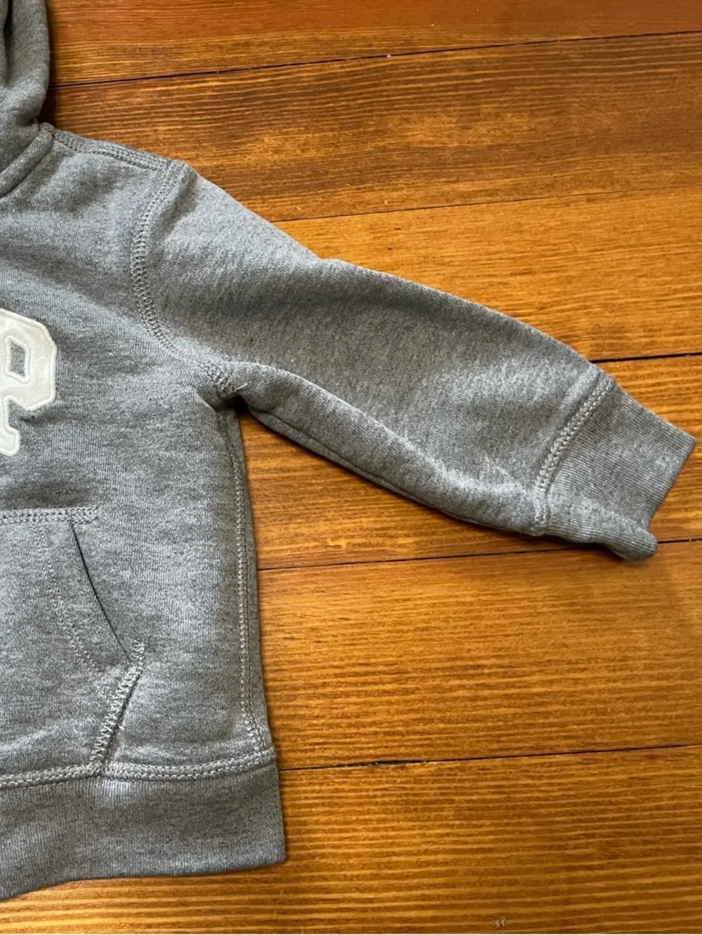 GAP Baby Heather Gray Sherpa-Lined Bear Ear Hoodie Size 18-24 Months